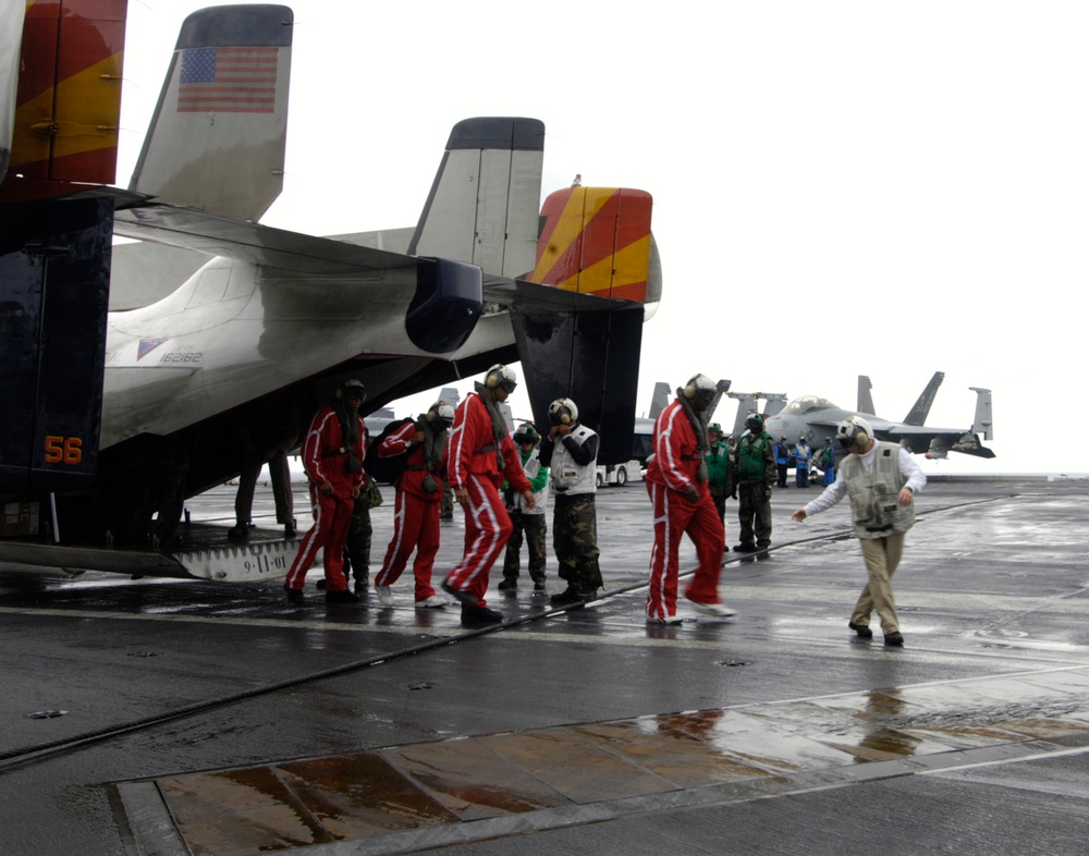 Globetrotters Visit USS Eisenhower