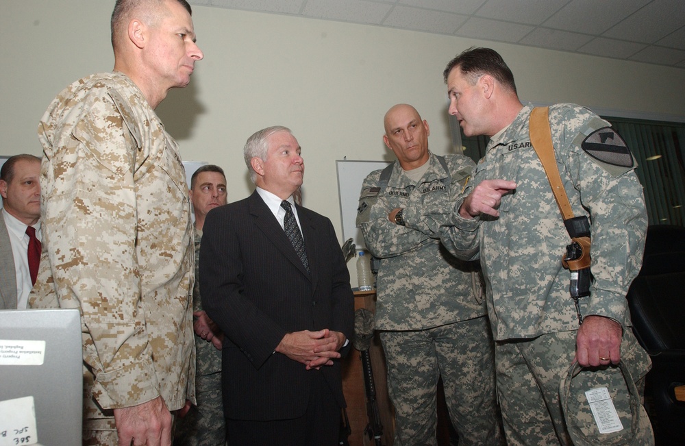 Secretary of Defense Visits Camp Liberty