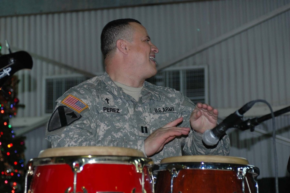 Custom Made Band Energizes 'Grey Wolf' Troops