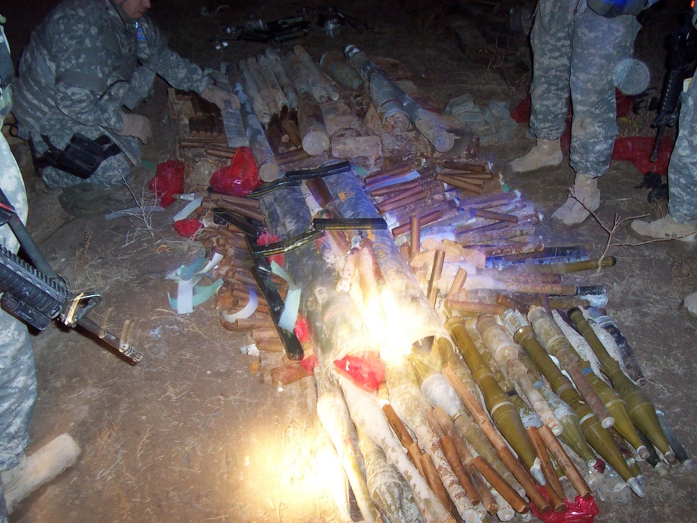 Troops Discover Seven Weapons Caches North of Iraqi Capital