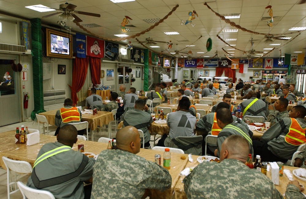 Soldier Enjoys Super Bowl XLI From Combat Zone
