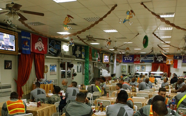 Soldier Enjoys Super Bowl XLI From Combat Zone