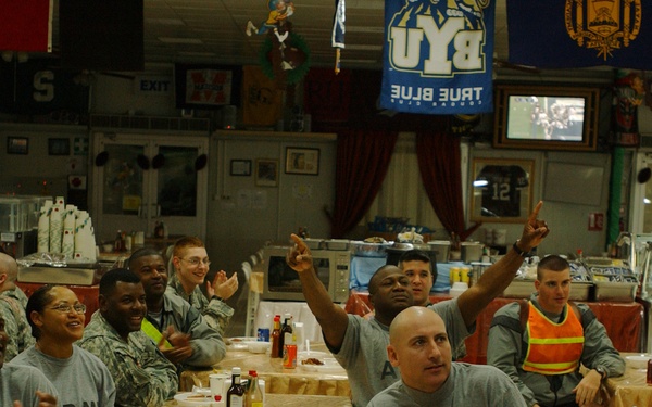 Soldier Enjoys Super Bowl XLI From Combat Zone
