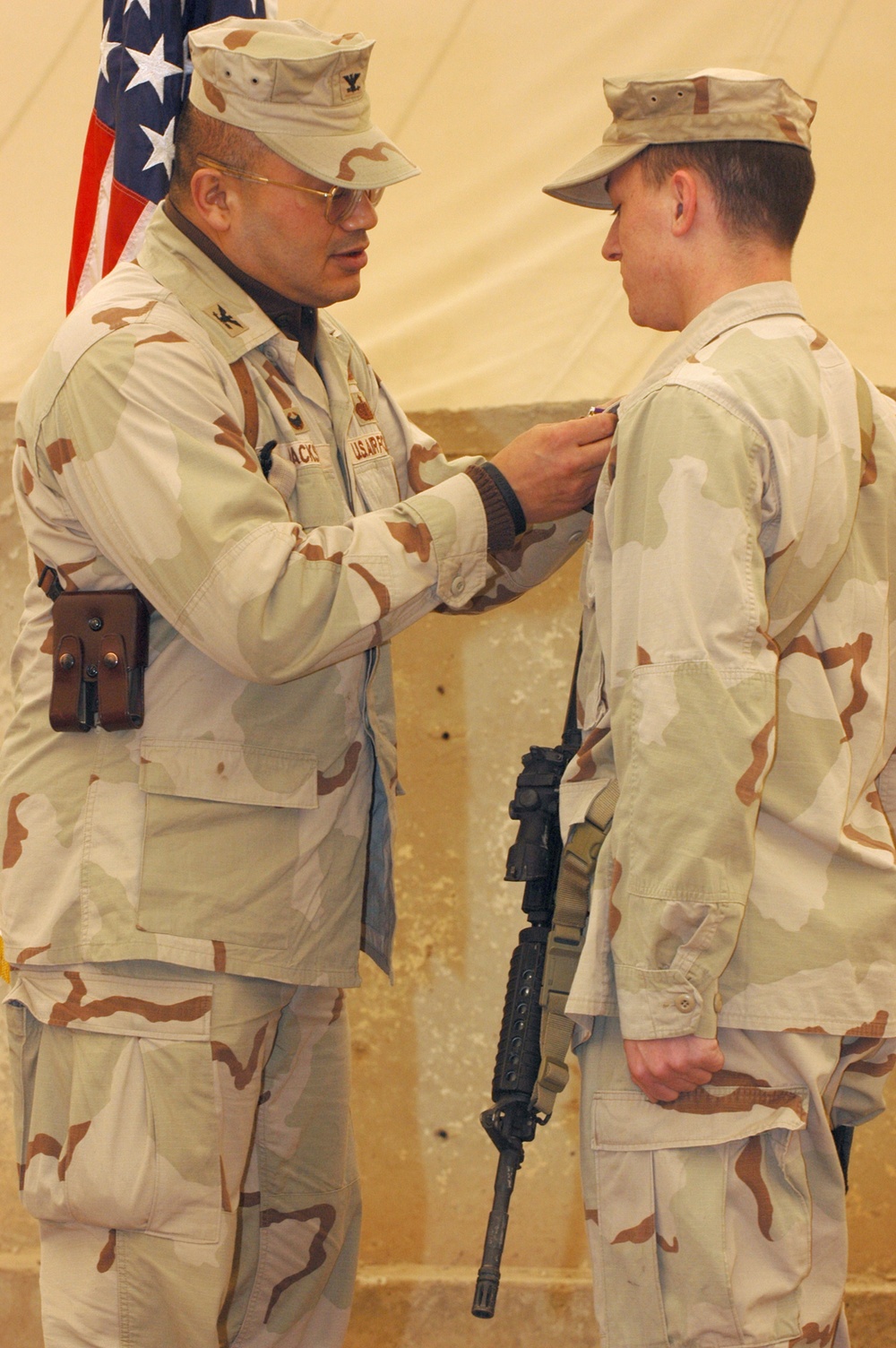 Purple Hearts, Defense of Freedom medal presented to Airmen, Civ