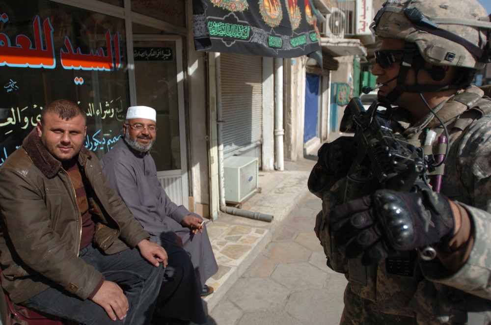 Patrolling Hurriyah from Joint Security Station