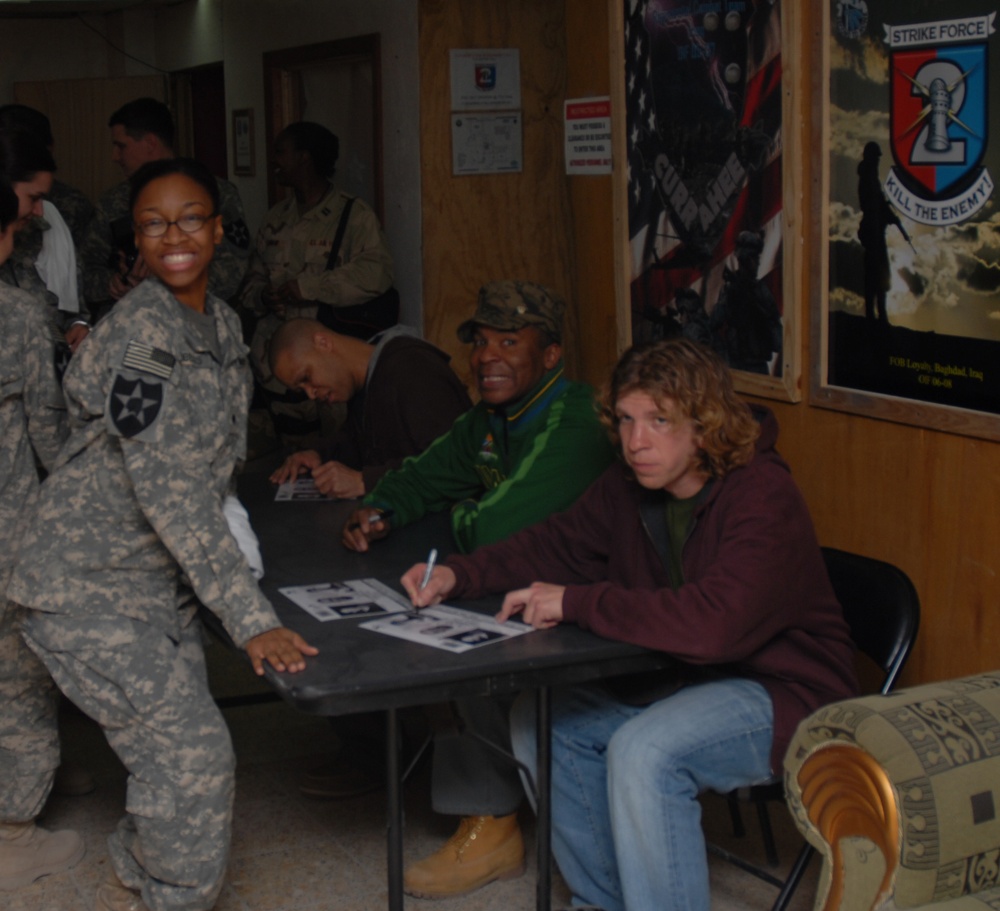 USO Comedy Tour Comes to East Baghdad Base Camp &quot;In Living Color&quot;