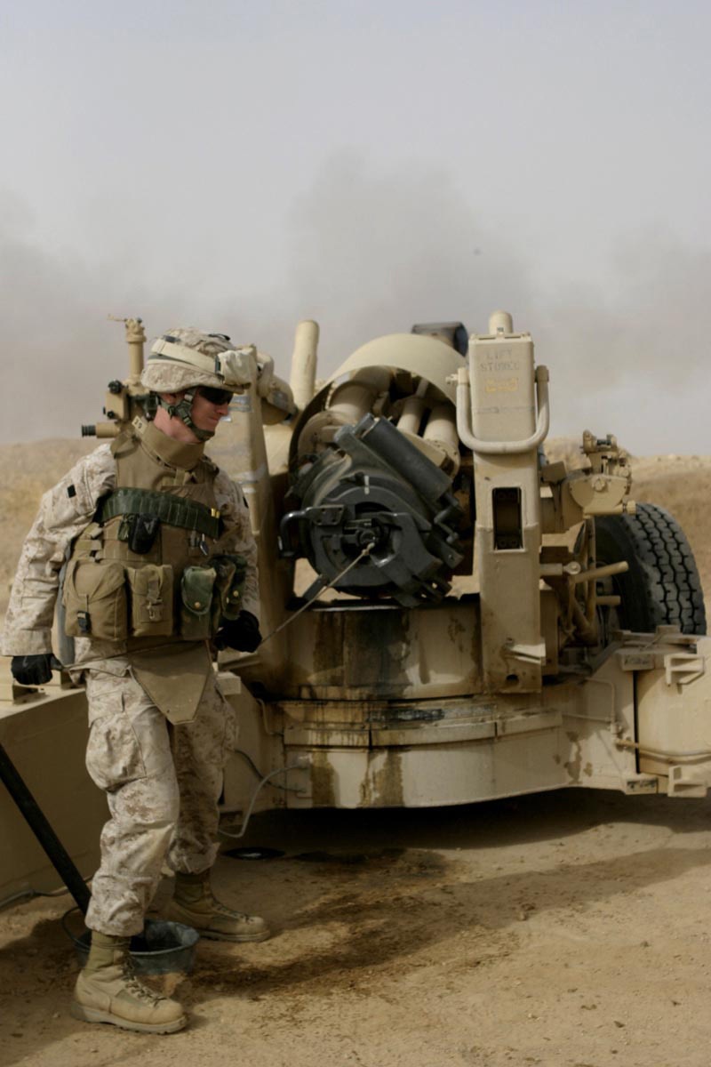 Marine Field Artillery fire mission