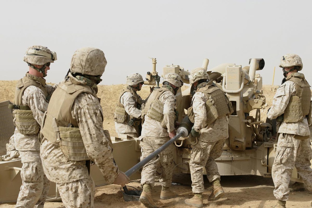 Marine Field Artillery fire mission