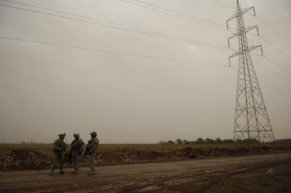 Soldiers patrol routes around FOB McHenry