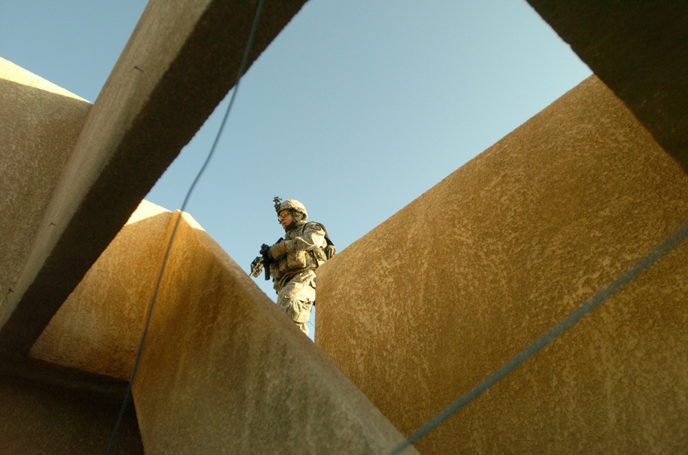 'Charlie Rock' Stryker Troops Search Abu Discher Neighborhoods