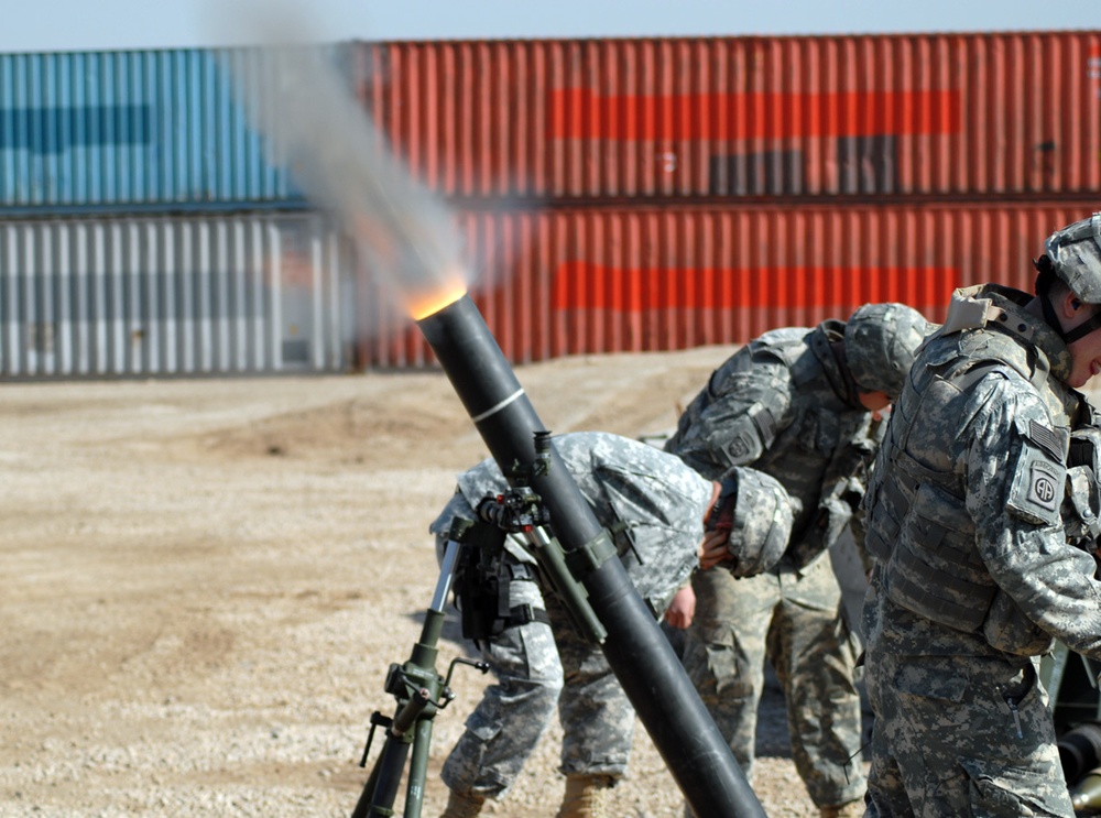1-504th Fires First Mortar Since Getting in Country