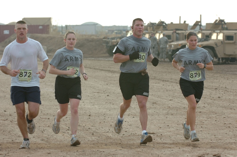 'Grey Wolf' Soldiers Participate in Early Morning Marathon