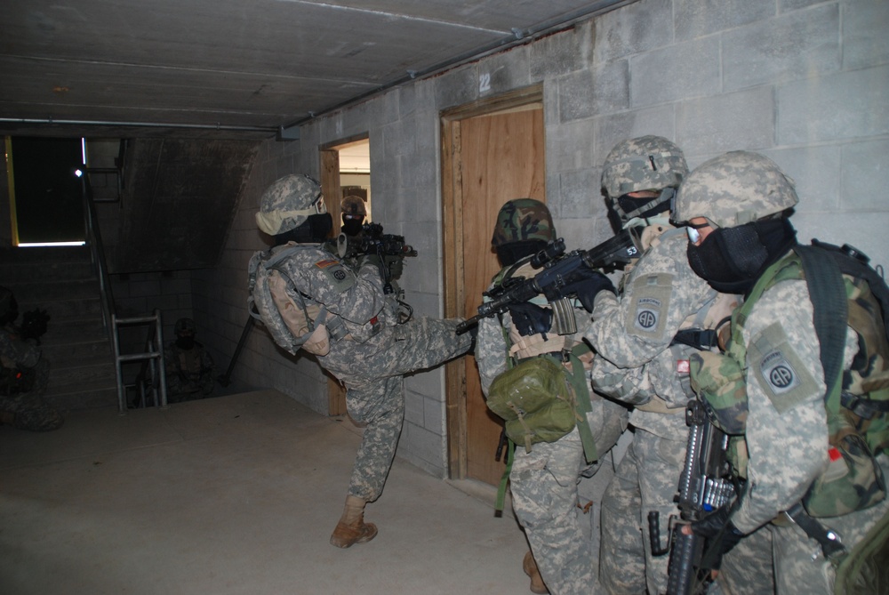 Training at Fort Bragg for upcoming deployments