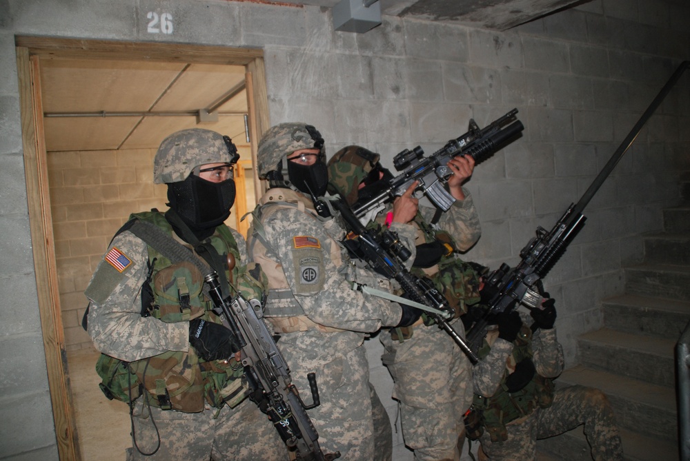 Training at Fort Bragg for upcoming deployments