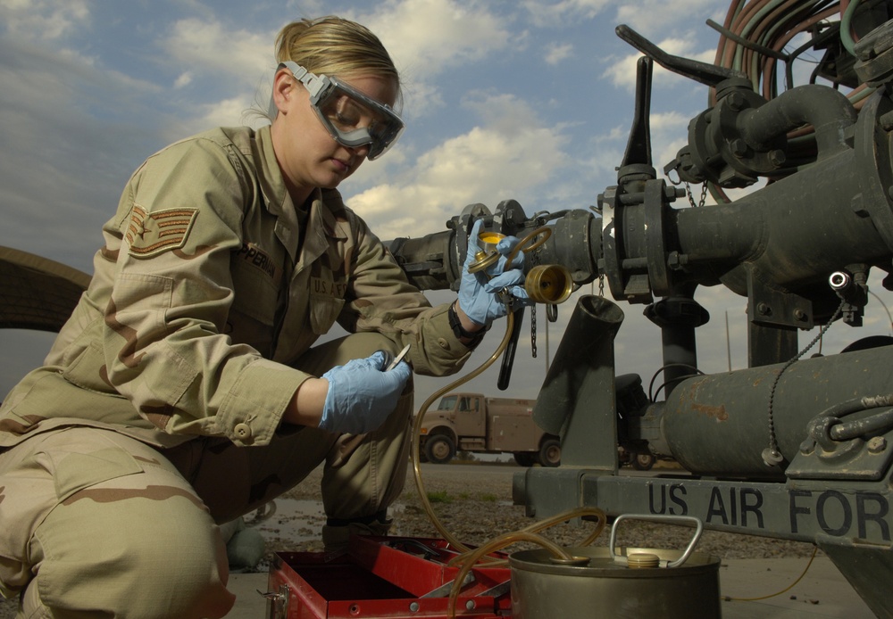Airmen keep equipment fueled and ready