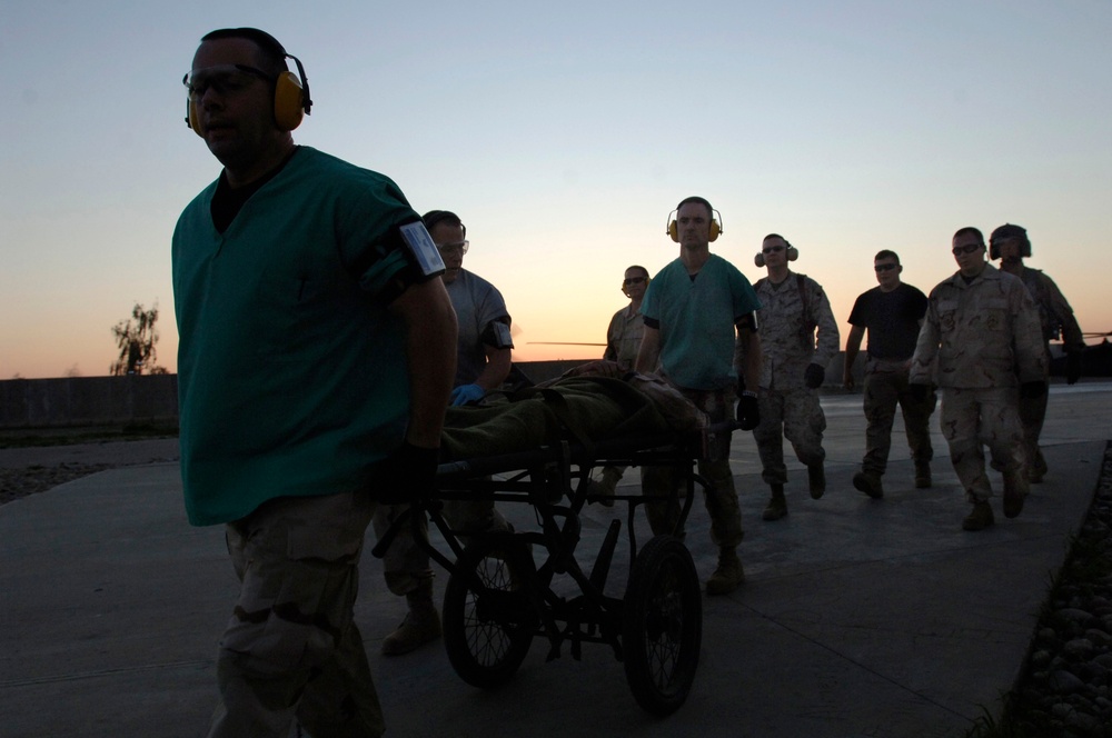 Wounded Soldiers Receive Medical Treatment