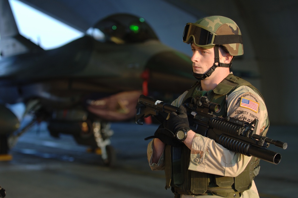 Airmen Keep Air Base Secure