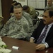 U.S. Soldiers speak with Iraqi leaders