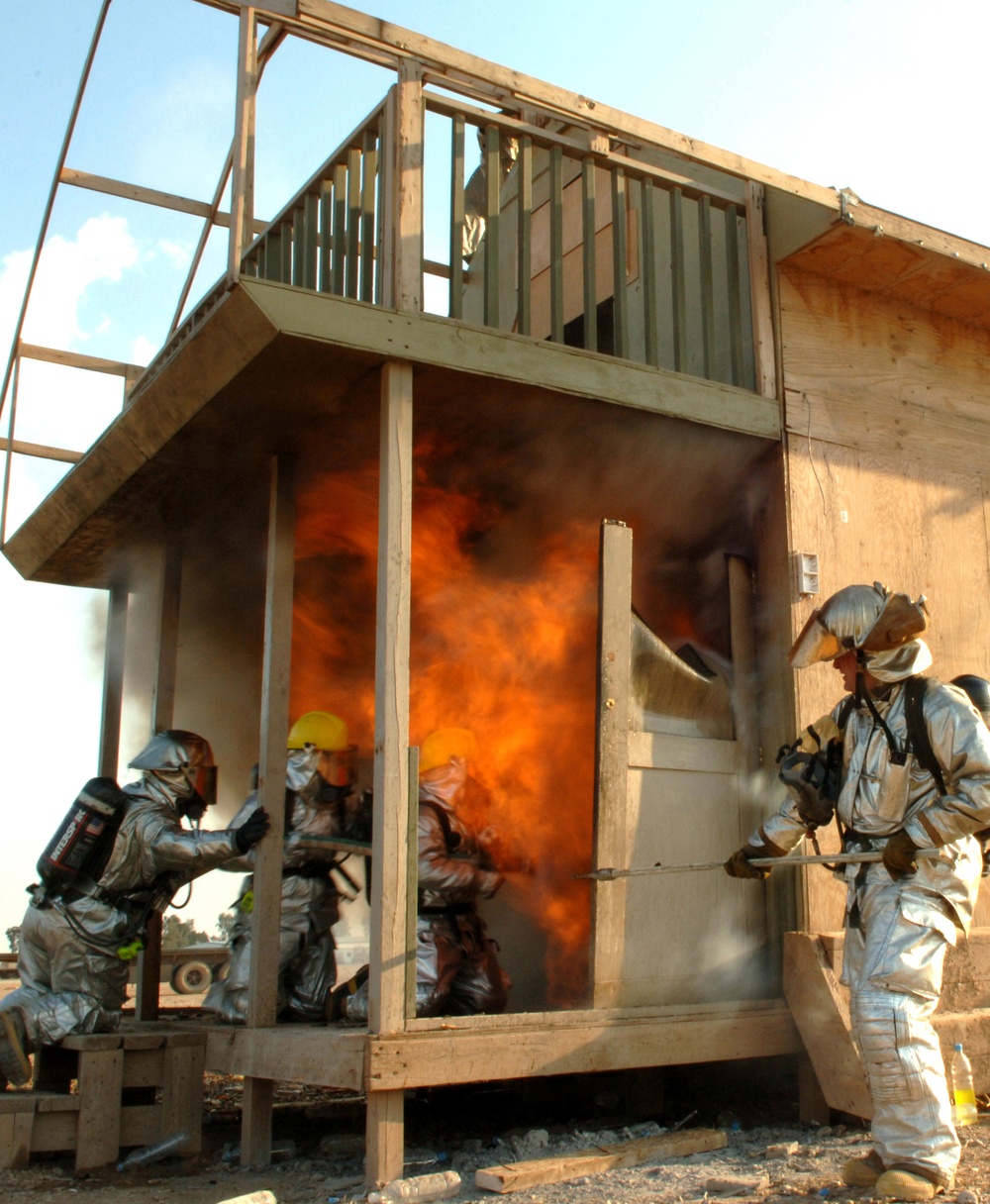 Live Burn Exercise Held at Balad Air Base