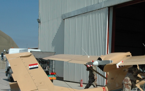 Iraqi Air Force taking flight, performing daily surveillance and cargo miss