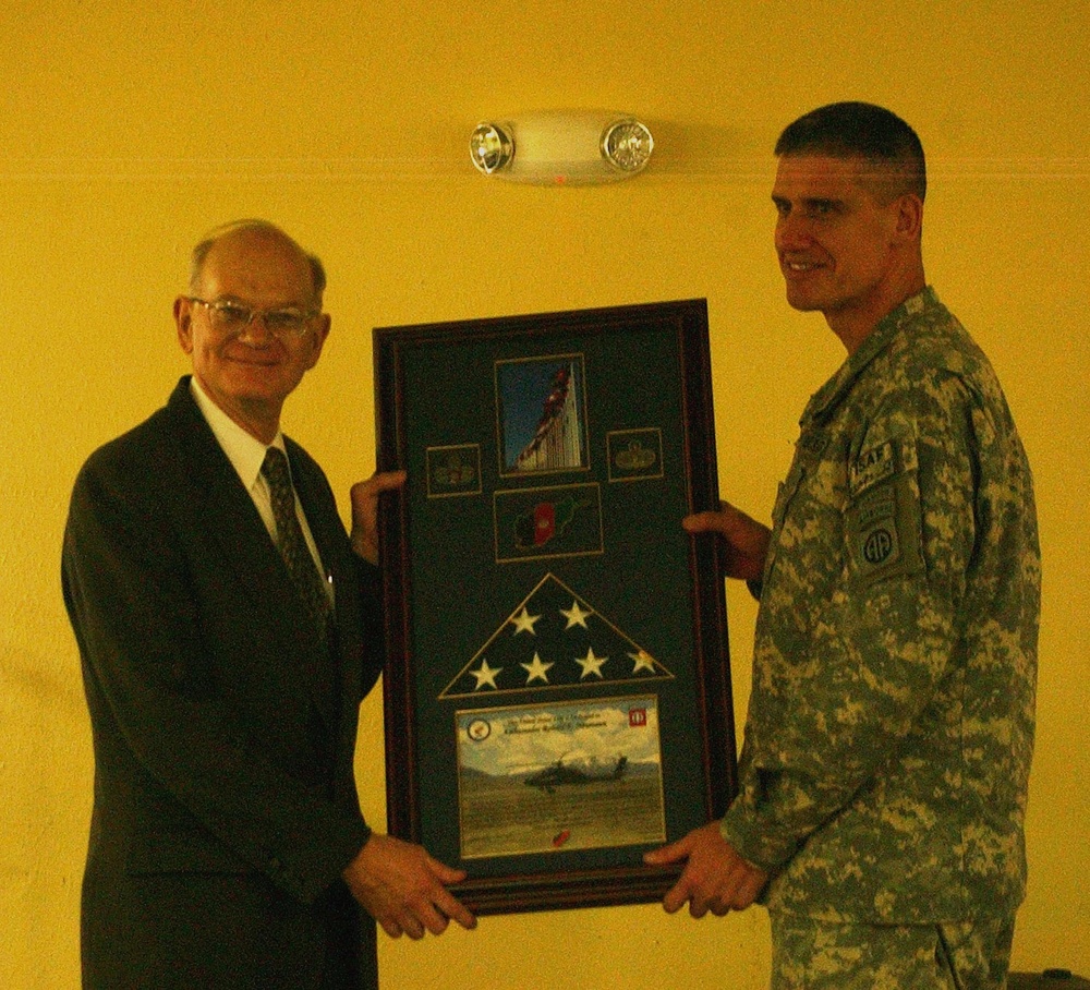 CJTF-82 bids farewell to U.S. ambassador to Afghanistan
