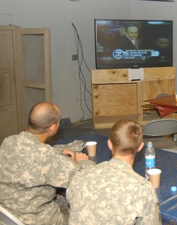 Task Force Fury Soldiers catch glimpse of home during NCAA tournament