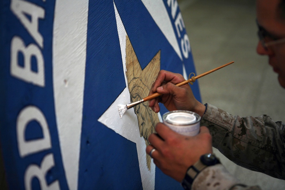 3/6 Marine builds morale one painting at a time