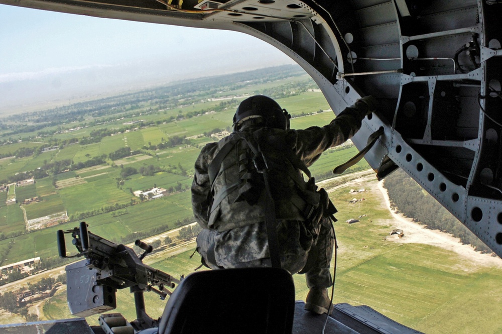 Sgt. Michael Gurley, flight engineer for Co. B., 3rd General Support Aviati