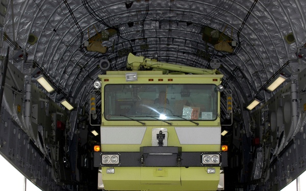 American city donates fire trucks, Navy and Air Force delivers