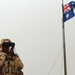 Australian soldiers wait for cargo