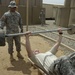 Soldiers build gyms down-range to stay in shape