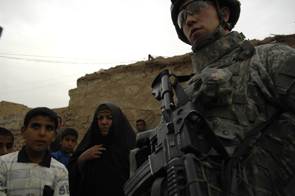 73rd Cavalry Troops conduct presence patrol in As Sadah