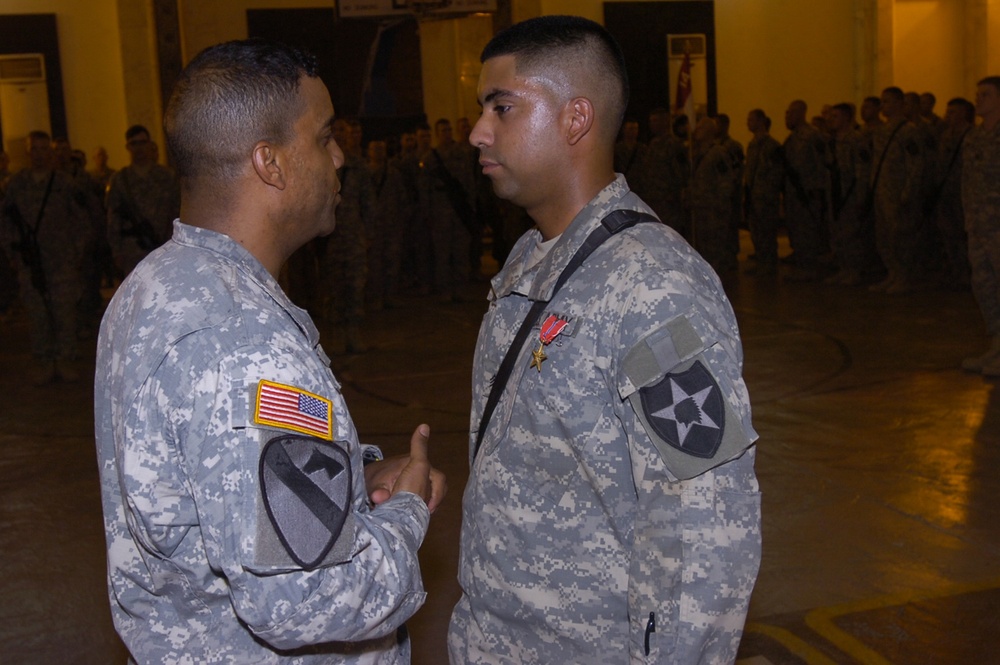Bronze Star with 'V' Device awarded for heroic actions in Al-Hadher