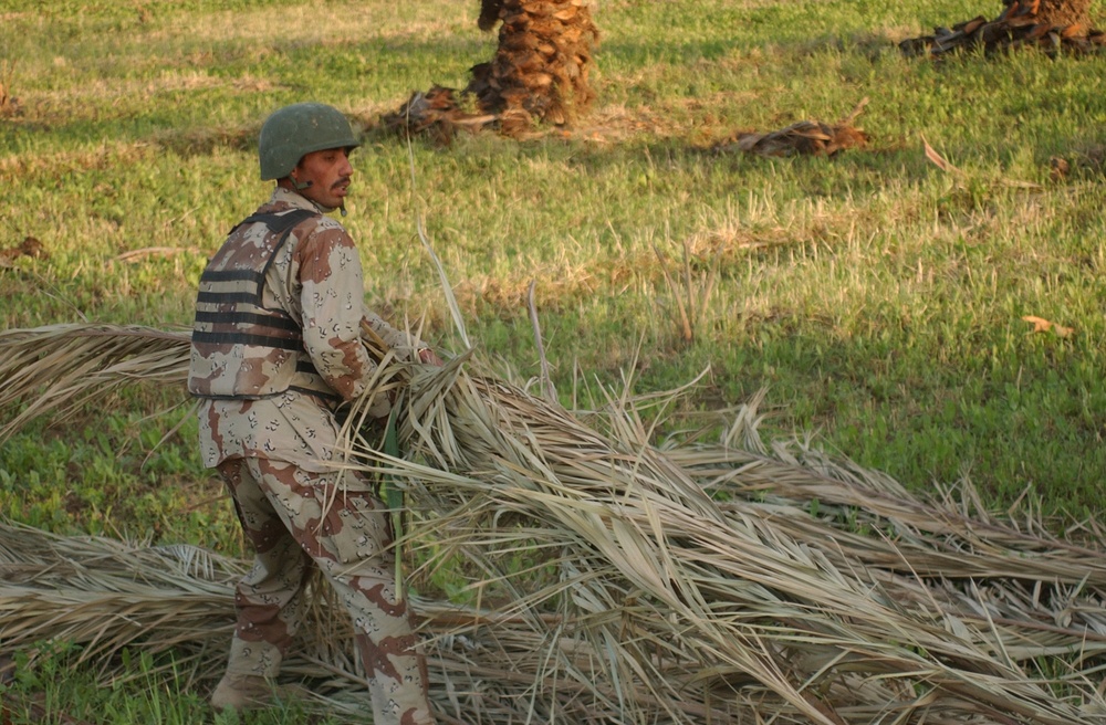 Searching for signs of insurgents in Lutafiyah