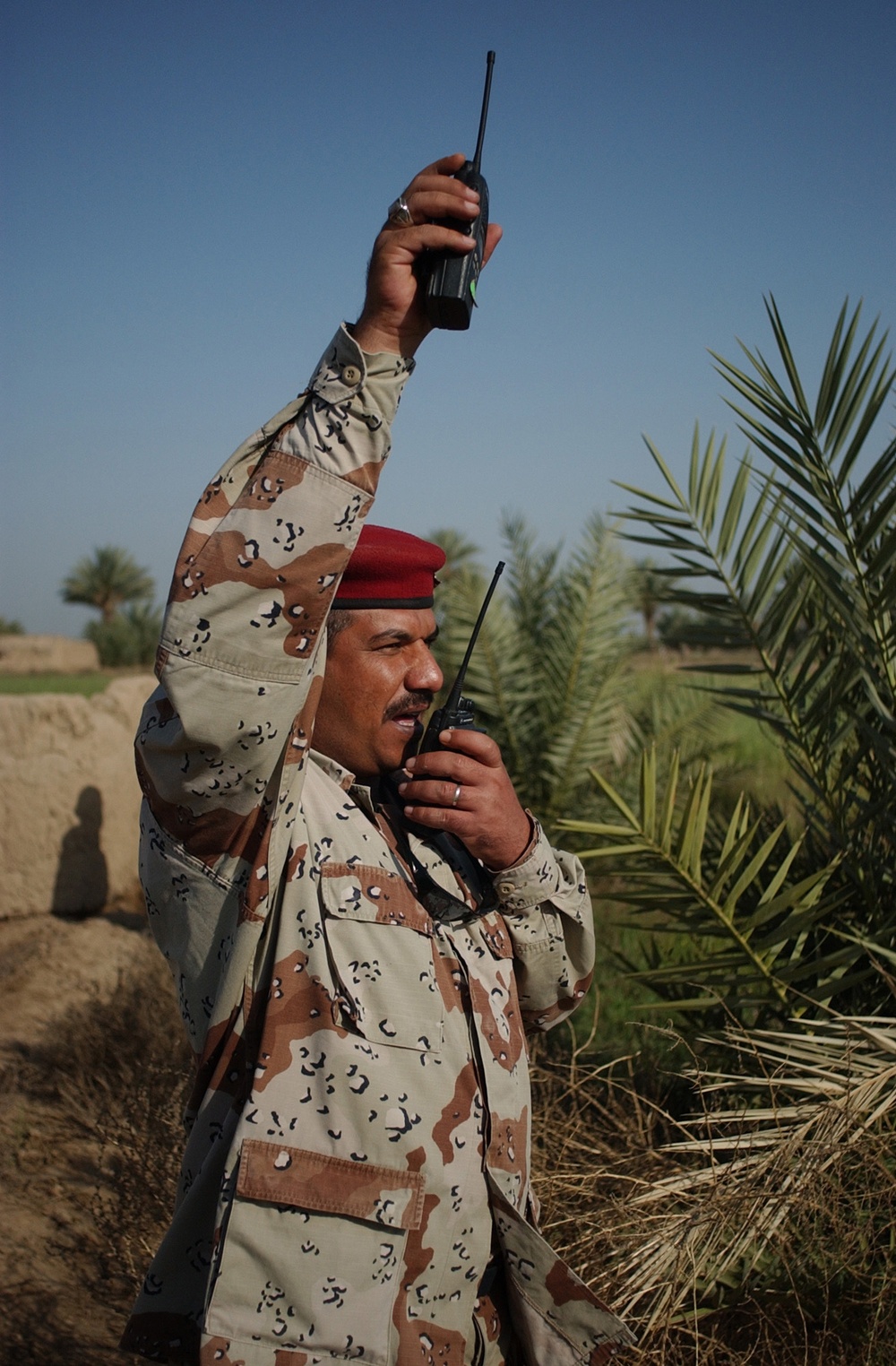 Searching for signs of insurgents in Lutafiyah
