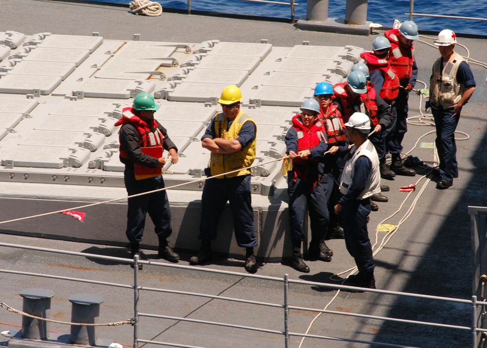 USS Anzio and USS Dwight D. Eisenhower Refuel