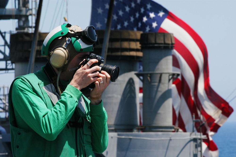 USS Anzio and USS Dwight D. Eisenhower Refuel