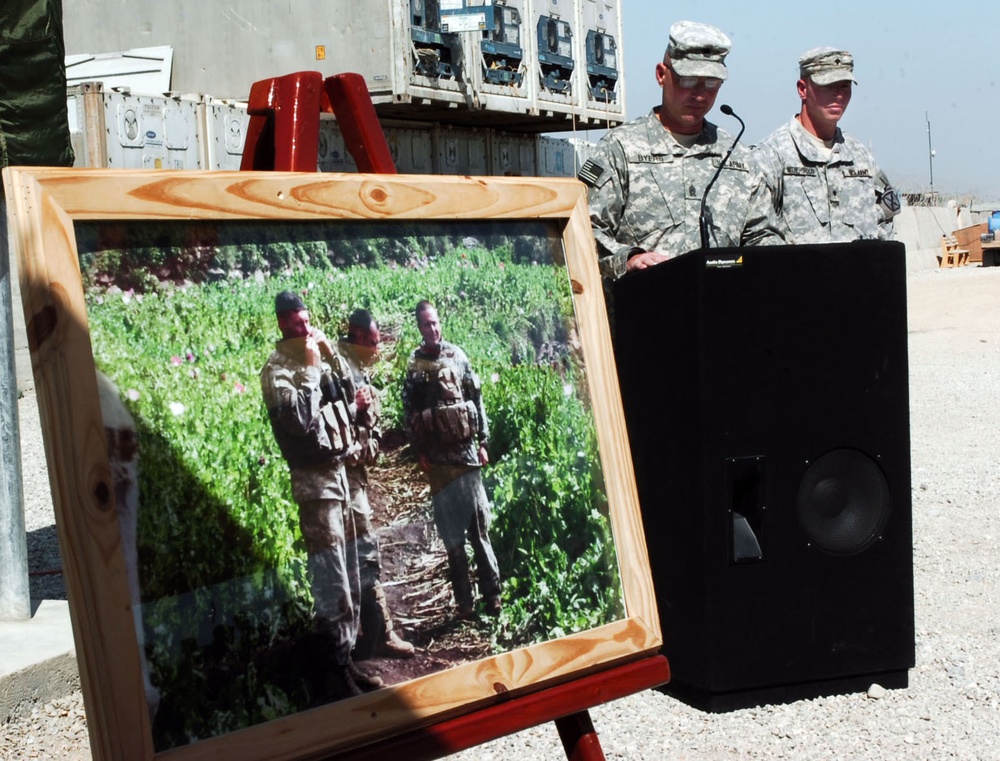 Northeastern base dedicated to fallen 'Spartan' leader
