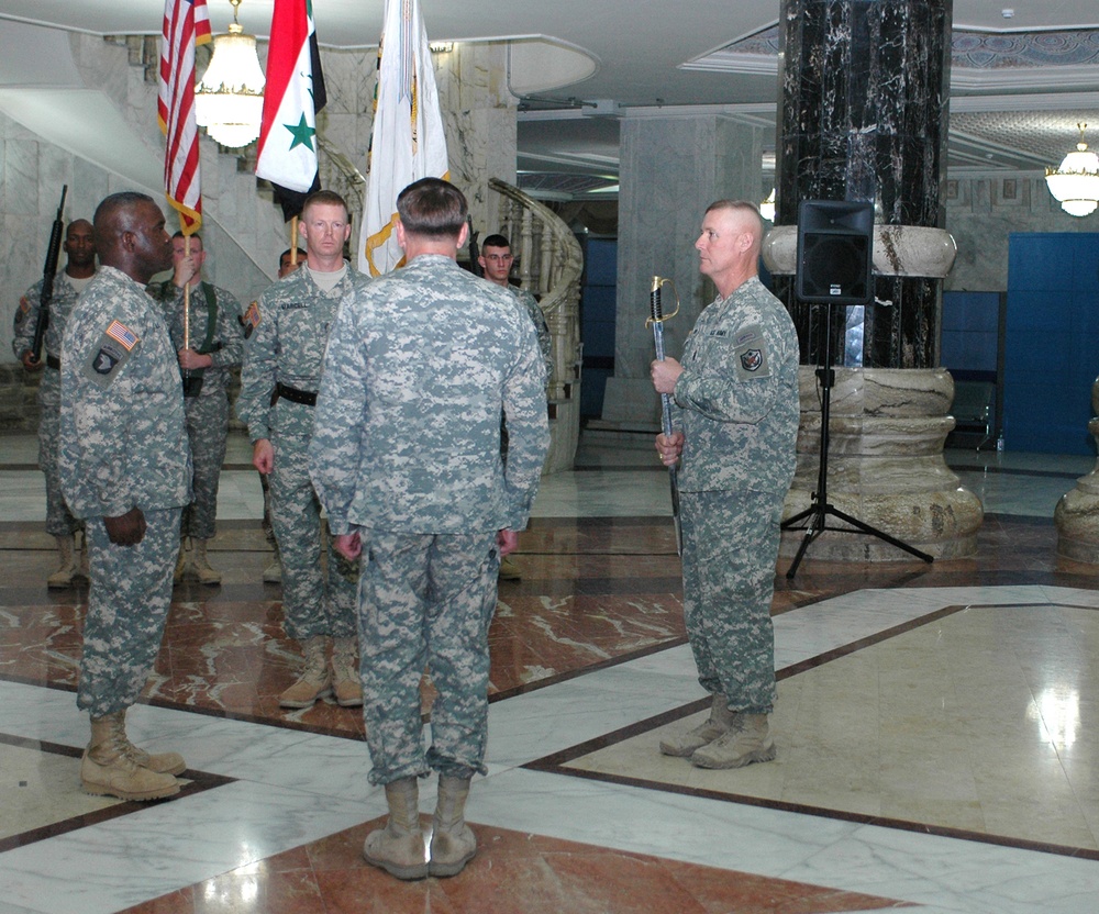 Command Sgt. Maj. Hill Assumes Responsibility of MNF-I