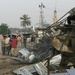 Patrolling the marketplace after an attack in Saqlawiyah