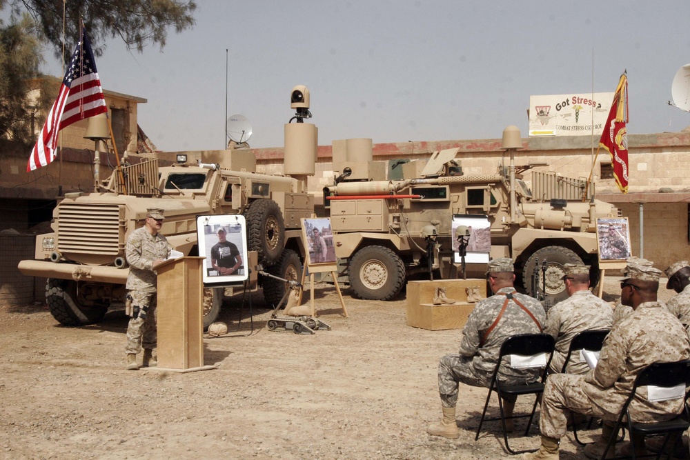 Memorial held for fallen Marines at Camp Taqaddum