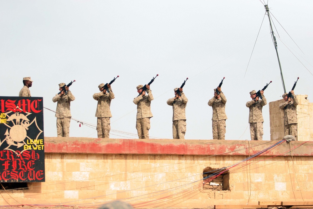 Memorial held for fallen Marines at Camp Taqaddum