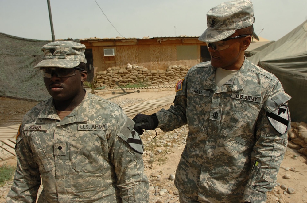 First Sergeant Uses Drill Sergeant Skills to Lead Soldiers in Iraq