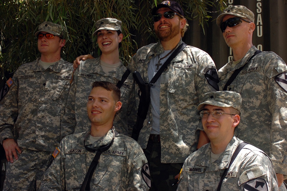 Country star Toby Keith visits Black Jack Soldiers at FOB Prosperity