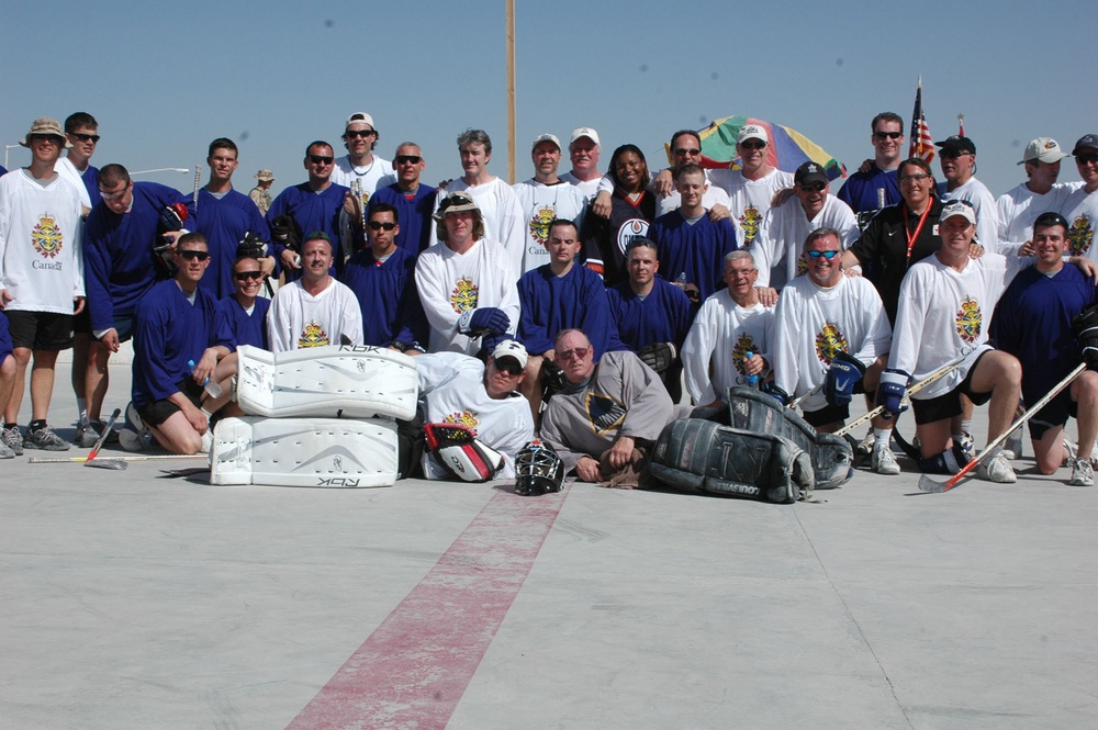 NHL players visit Kandahar Airfield Troops