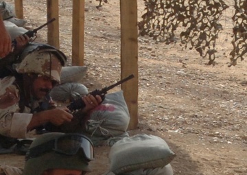 Iraqi army officers fire new weapons at Camp Taji