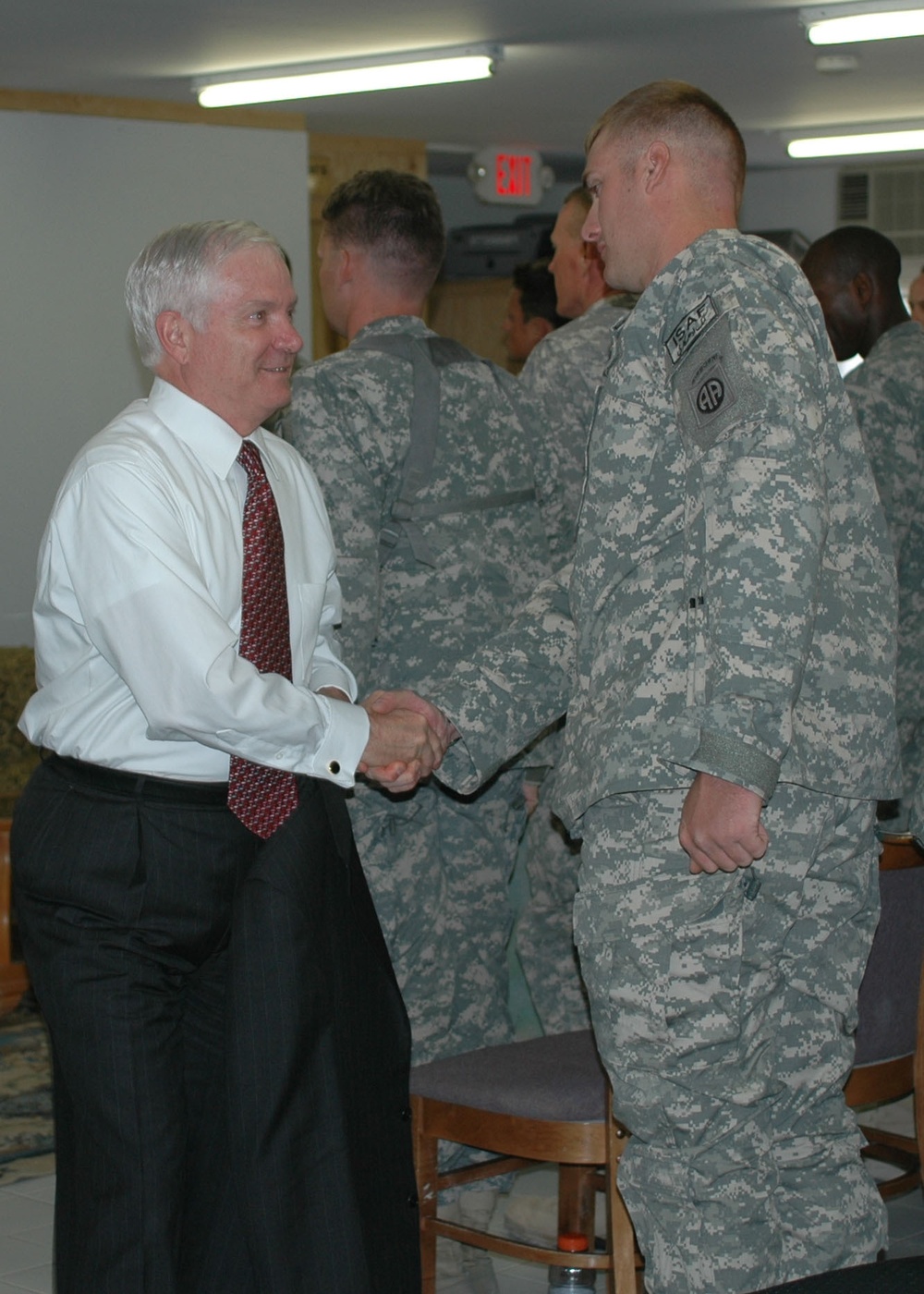 Secretary of Defense visits troops at Kandahar Airfield