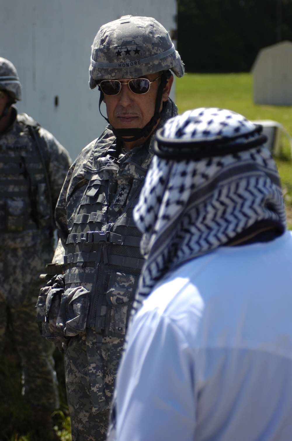 Lt. Gen. Honore Camp Atterbury visit.