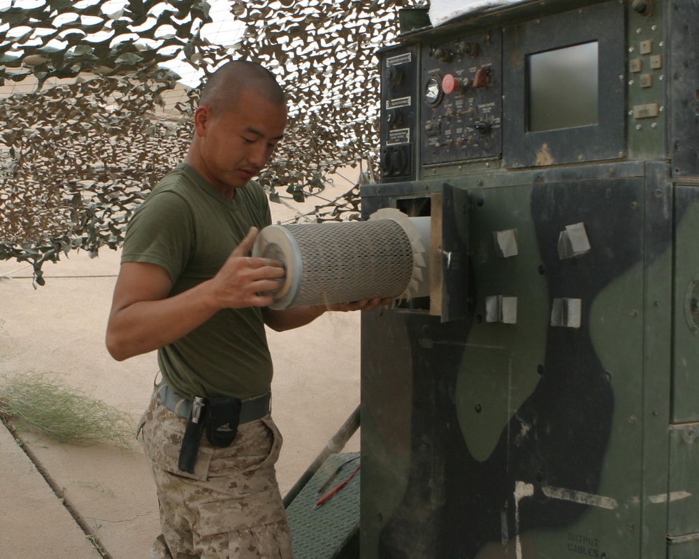 Unmmaned Vehicle Marines at Al Asad Air Base