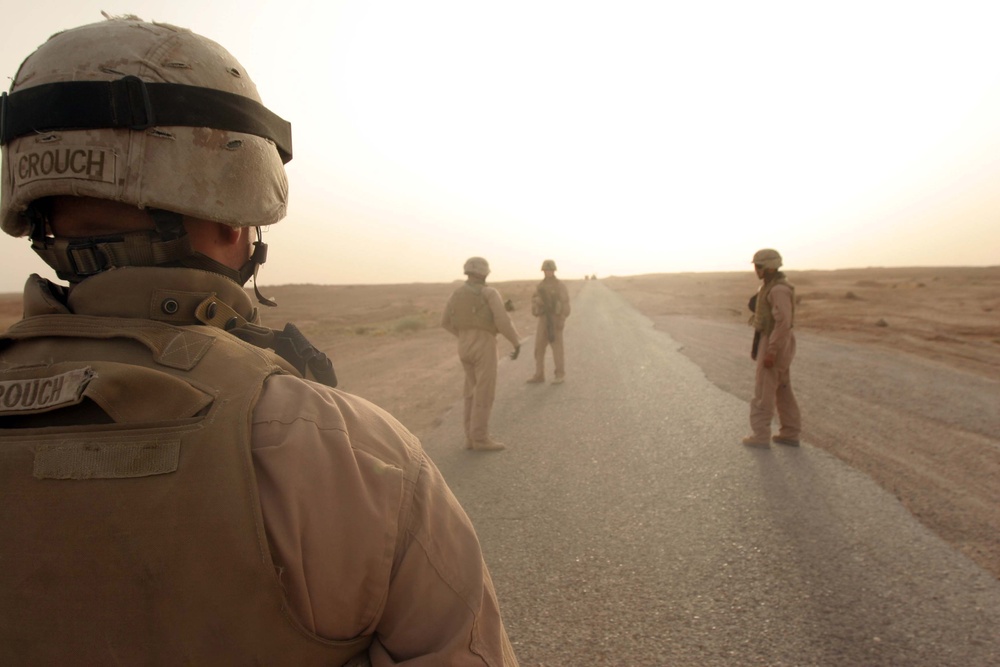Marines on Auxiliary Supply Route Long Island